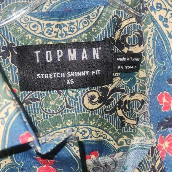TOPMAN LONG SLEEVE BUTTON DOWN SHIRT - Picture 4 of 8